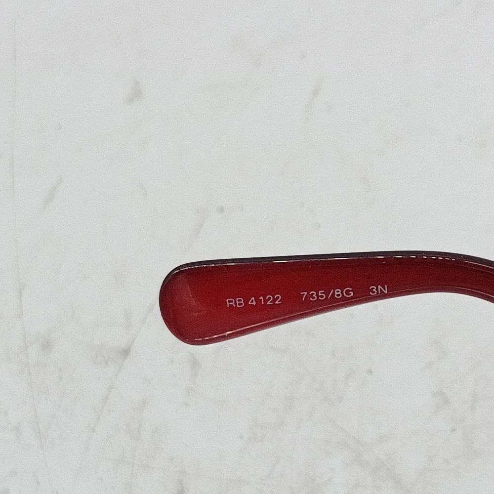 Ray-Ban RB 4122 735/8G Red Rectangular Eyeglass Frames Italy 176